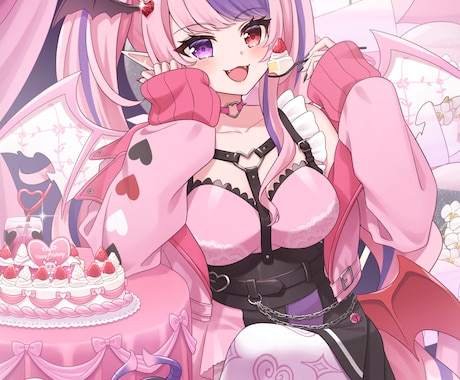 VTuberさんの配信用イラスト描きます 配信を鮮やかかつ柔らかく彩ります！(要事前DM) イメージ2