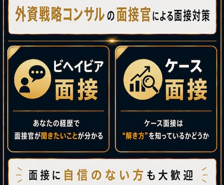 外資戦コンマネージャーが面接対策します コンサルケース面接対策@外資戦コンマネージャー＆面接官 イメージ1