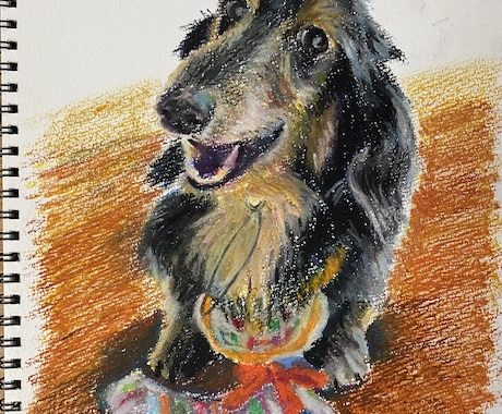 ペット似顔絵　鉛筆やクレヨンで描きます そばにいる、あたたかさをお届けします イメージ2