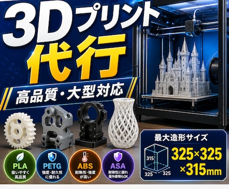 大型対応　3Dプリント出力代行します イメージ1