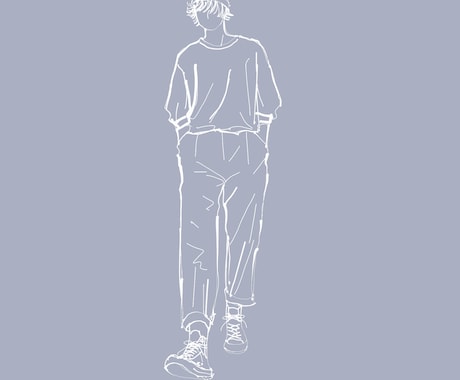 ラフでおしゃれな♡シンプルな線画イラスト作成します LINEやSNSに★世界でただ一枚のオリジナル イメージ2