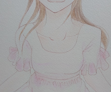 可愛らしい女の子たちを描きます 手書きイラスト、アナログ専門、可愛い女の子を描く。