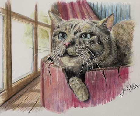リアルなペットの似顔絵描きます オリジナルのプレゼントを一緒に作りましょう。 イメージ1