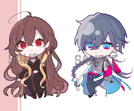 SDキャラクターを制作します キャラの性別問わず/画像のようなイラストを制作します！ イメージ2