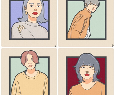 あなたの空気感を反映したポップなイラストを描きます 【最短2日！】お洒落なアイコンを、一点ものでお届けします。 イメージ1