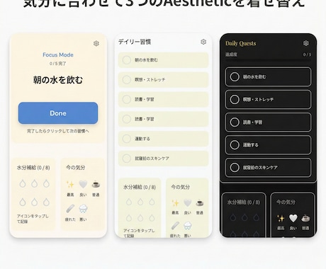お洒落なPC環境へ！自己管理ツールを提供します PCを開くたび気分が上がる！お洒落な自己管理ダッシュボード イメージ2