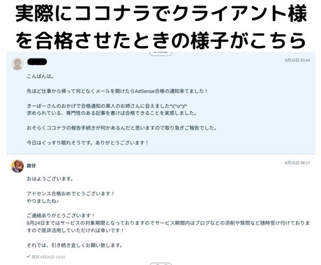 アドセンス合格のためのブログコンサルします ライターさんに直接アドバイスを行っている知識を提供 イメージ2