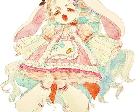 あなたの創作キャラををアナログ水彩で描きます 額装・現物発送も。あなたの「うちの子」描かせてください！ イメージ2
