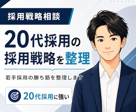 20代採用に強い採用戦略の壁打ち・改善相談をします 20代の若手採用においての勝ち筋を整理します イメージ1