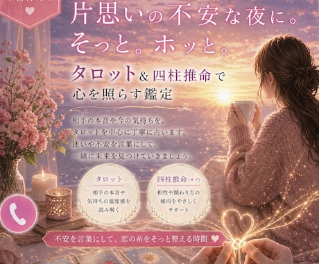 進まない恋に…彼の本音をタロットで優しく占います 連絡が来ない理由や進まない恋のモヤモヤをやさしくリーディング イメージ1