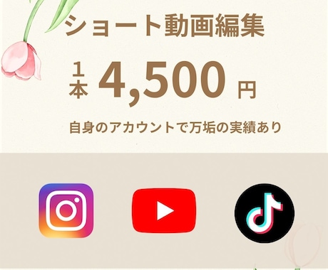 8/31まで3,500円！ショート動画を作成します 豊富にSNS動画を作成しております！ イメージ1