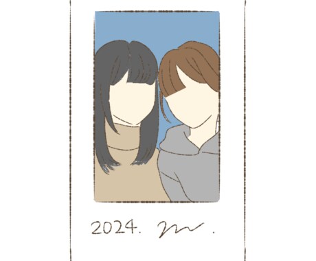 おしゃれなシンプル線画描きます 雰囲気おしゃれ！カップルでも親友でも、思い出に♡ イメージ2