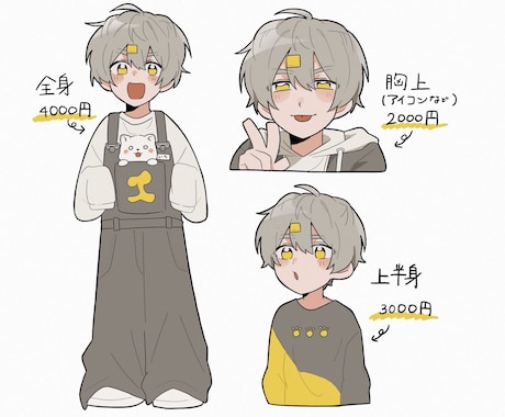 淡くてゆるいキャラクター絵を作成します キャラクターデザインも可能です イメージ2