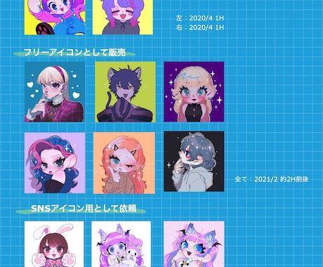 SNS用デフォルメアイコンイラスト作成します キャラクターが際立つSNSの【顔】！描きます！ イメージ2