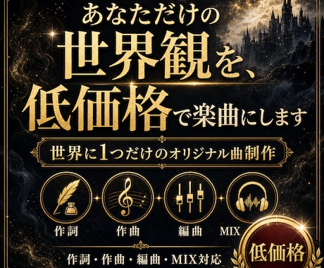 依頼者の想いに沿ったオリジナル楽曲を制作します イメージ1