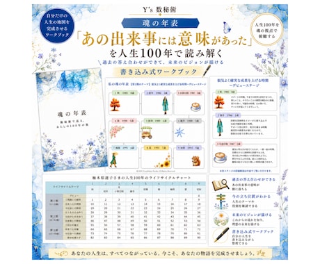 魂の年表｜Y’s数秘術で人生100年を読み解きます 魂の年表に書き込むたび、本当の自分を取り戻せます イメージ1
