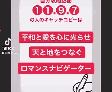 誕生日からあなただけのキャッチコピー作ります 誕生日から読みといた数秘からキャッチコピーを作ります。 イメージ1