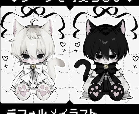 ダークで可愛らしいデフォルメイラスト制作致します 可愛いだけじゃ、物足りないあなたへ。 イメージ1