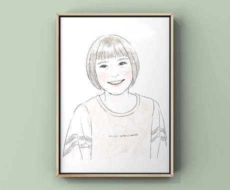 ご家族の似顔絵を優しい水彩タッチでお描きします 今だけの可愛さを残しませんか？プレゼントにも♡※データお渡し イメージ2
