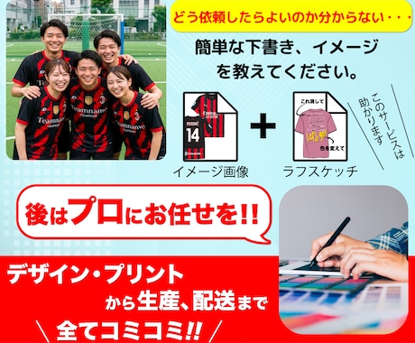 オリジナルチームT、デザイン〜発送まで全て込みます チームウェア20枚。デザイン、データ、昇華プリント、送料全込 イメージ2