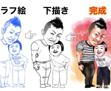 お写真を元にリアル＆アニメ調の似顔絵お描きします オリジナルイラストの商用・二次利用完全自由！ イメージ2