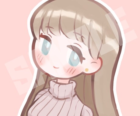 ふんわり可愛いミニキャラアイコンを描きます SNSアイコンなどで使えるイラストが欲しい方へ イメージ2