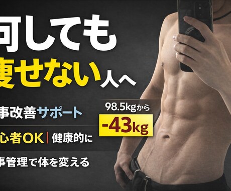 実体験を活かし減量サポートします 食事改善を中心に無理なく続けられるダイエットをサポート イメージ1