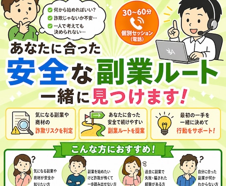 副業で安定収入を目指す方の個別セッションします テキストでは伝わりにくいニュアンスを直接会話して解決へ イメージ1