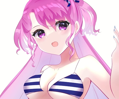 アニメスタイルの女の子 イラスト ソロの女の子の一枚絵を制作します 可愛い女の子のイラスト製作します