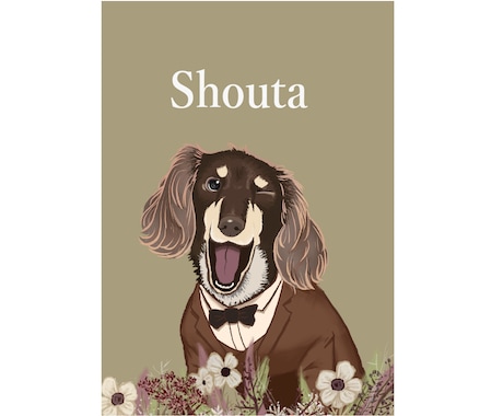 ペットの似顔絵♥リアルでおしゃれなイラストにします 魅力や質感をリアルに表現しつ☛おしゃれにポップに仕上げます♪ イメージ1