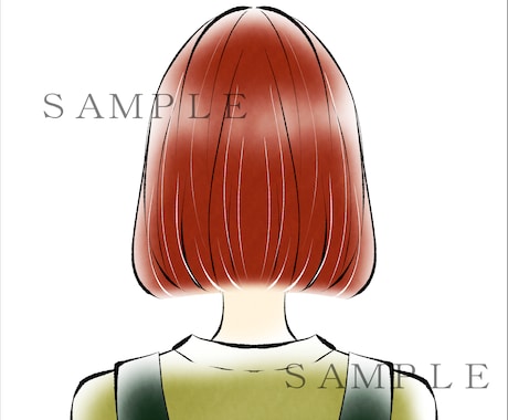 後ろ姿の女性のアイコンを描きます SNS、webなどに使えるシンプルなイラスト イメージ2