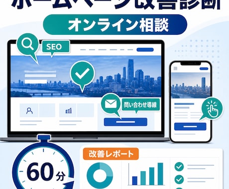 ホームページの改善点を60分で診断します イメージ1