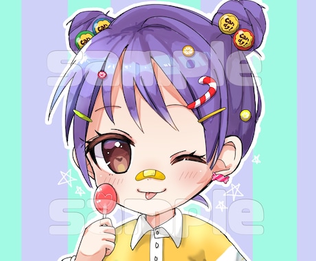萌えタッチのミニキャラのアイコンイラスト描きます 萌えタッチの可愛いデフォルメイラストでアイコンを彩ります イメージ2