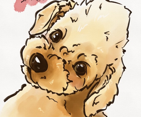 愛犬の似顔絵イラストをお描きします アイコン、鑑賞用、プレゼントに イメージ2