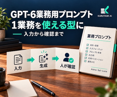 GPT-6の業務用プロンプトを作成します イメージ1