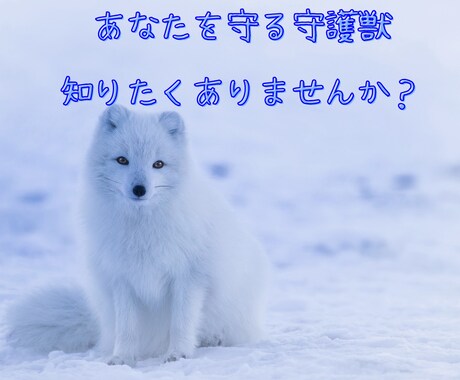 あなたを守る守護獣をお教えします 守護獣と仲良くして、その個性をうまく活かしましょう。 イメージ1