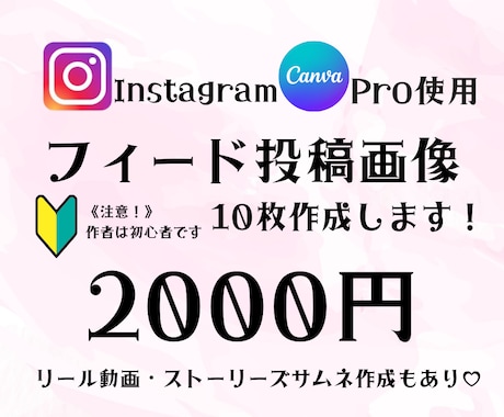 Instagramフィードorリールを作成します 初心者向け/日常用に投稿したい方/CANVAPro使用 イメージ2