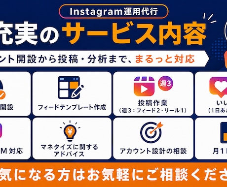 Instagram本気で１ヶ月運用代行します 忙しいあなたに代わってインスタ運用をまるっと代行 イメージ2