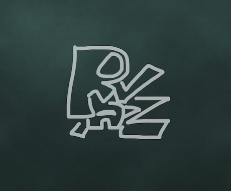 アルファベットロゴデザイン描きます 黒板にいたずら書きのような雑可愛いが癖になる イメージ1