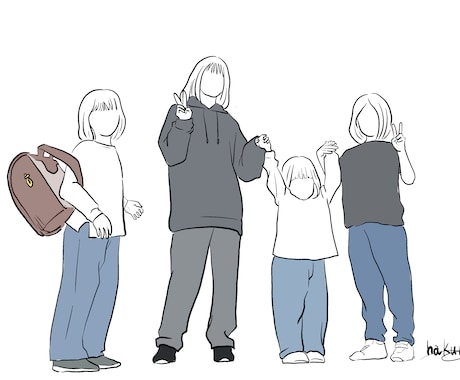 シンプルでオシャレな線画イラストで似顔絵を描きます お写真を元にシンプルな似顔絵を！ イメージ2