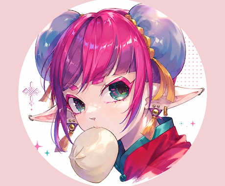 SNS用のアイコンイラストを制作します **目を引くオリジナルキャラのアイコン作成** イメージ2