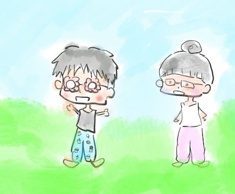 可愛くシンプルなイラスト描きます SNSアイコン／記念日のプレゼント／家族の思い出 イメージ2