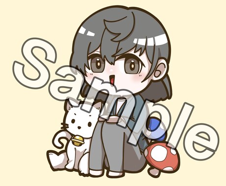 可愛いSDキャラやアイコンを作成します あなたの世界観をギュッと詰め込んだちびキャラアイコン イメージ2