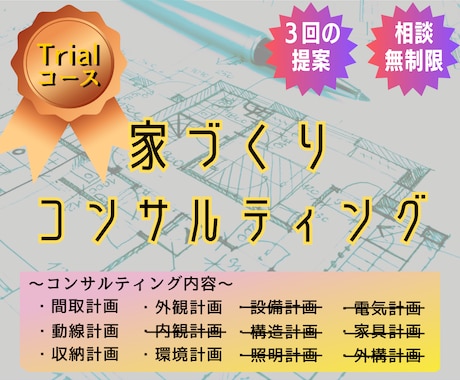 トライアル　貴方の理想を詰め込んだ住宅を設計します 1000棟以上の設計を通じて得た知見を活かしたプランを提案 イメージ1