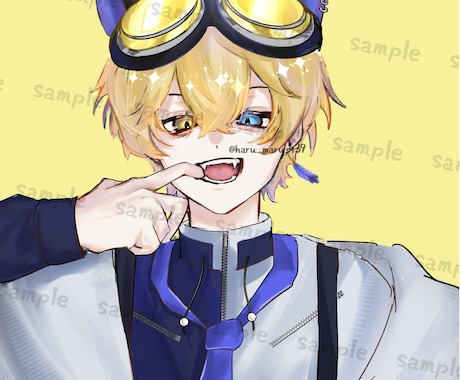 オリジナルキャラのバストアップイラストを描きます SNSアイコンや立ち絵にも使えるイラスト イメージ1