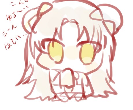 ゆるふわっとしたものを描きます ちまっとしたゆるゆるとした参考画像のようなイラストを描きます イメージ1