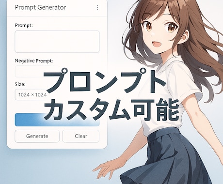 カスタム可能AIイラスト用プロンプト生成ツールます 自分専用に完全カスタム＆保存可能！プロンプト生成ツール販売！ イメージ1