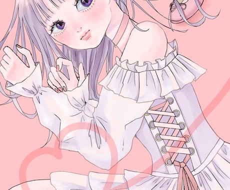 おしゃれな女の子のイラスト描きます SNSのアイコンイラストや、歌ってみたのイラストを描きます! イメージ1