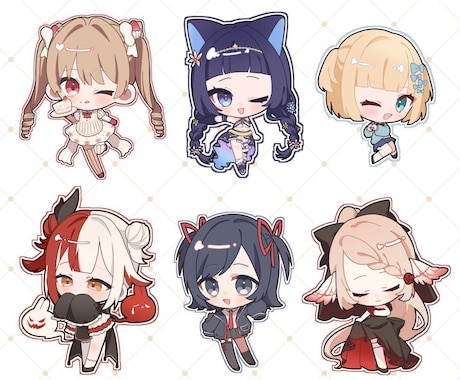 ゆるっとかわいいデフォルメキャラをお届けします ／小物と背景がついたお得なセットも!! イメージ2