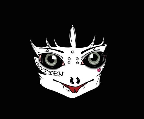 ダークでポップなアイコン描きます メンヘラチックな似顔絵が欲しい方へ！ イメージ2